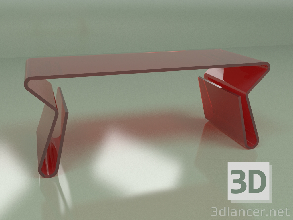 3d модель Кавовий стіл Acrylic 100х40 (червоний) – превью
