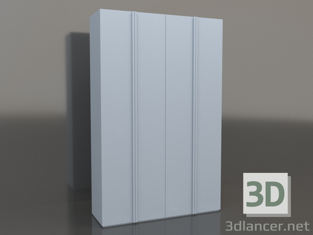 3D Modell Kleiderschrank MW 01 Lack (1800x600x2800, Himmelblau) - Vorschau