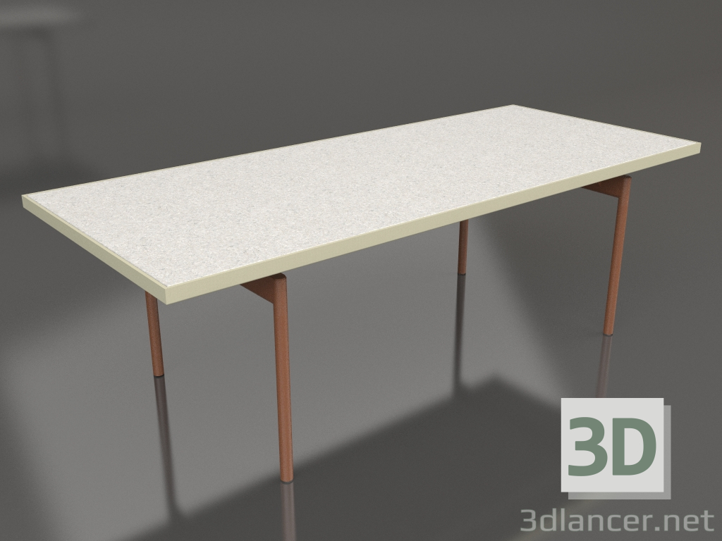 3d model Dining table (Gold, DEKTON Sirocco) - preview