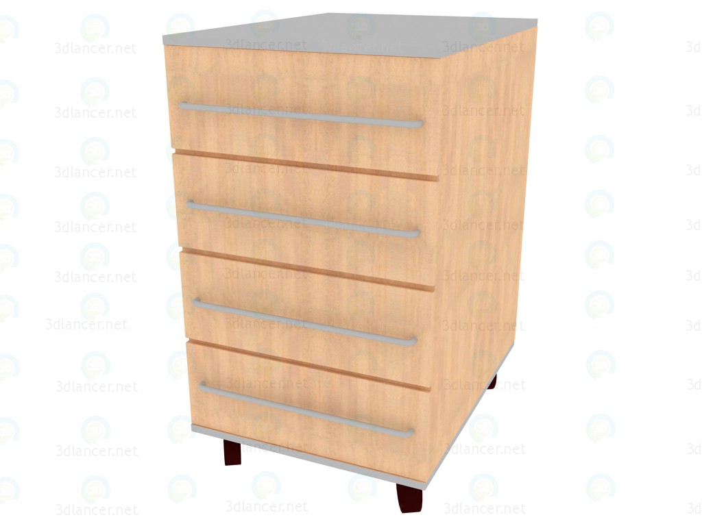3d model Cabinet with 4 drawers NM211_20-25 - preview