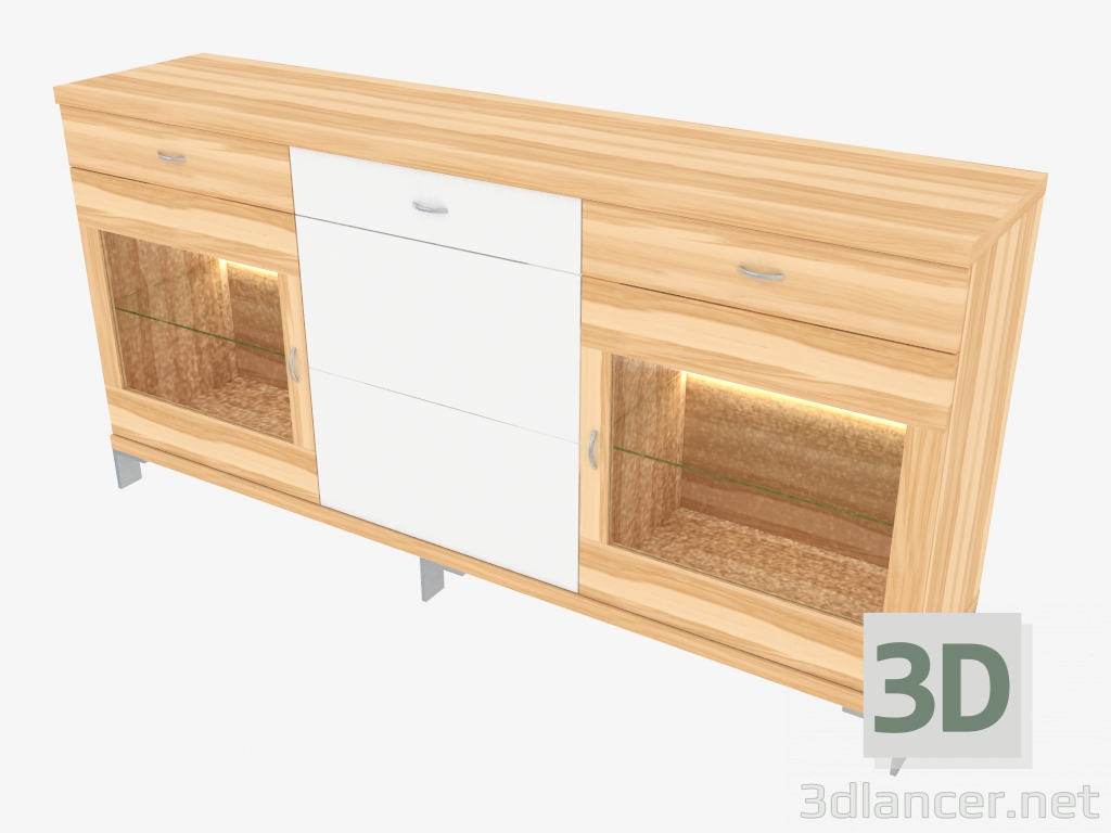 3d model Three-section buffet (150-45-3) - preview