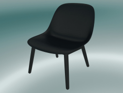 Stuhl mit Holzfuß Fiber (Schwarz)