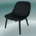 modèle 3D Chaise avec piètement en bois Fibre (Noir) - preview
