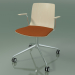 3D modeli Sandalye 5917 (tekerleklerde, koltukta bir yastıkla, kolçaklı, beyaz huş ağacı) - önizleme