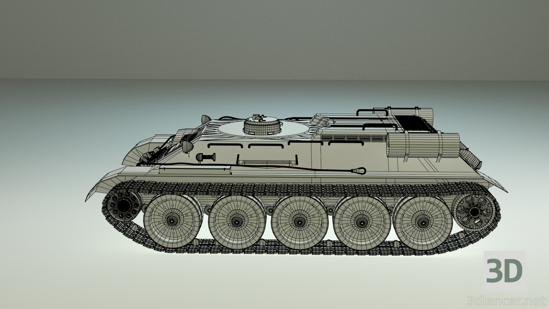 3d BREM T-34T (Option 1) model buy - render
