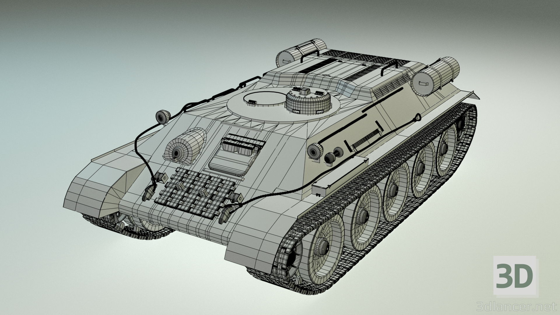 modèle 3D de BREM T-34T (option 1) acheter - rendu