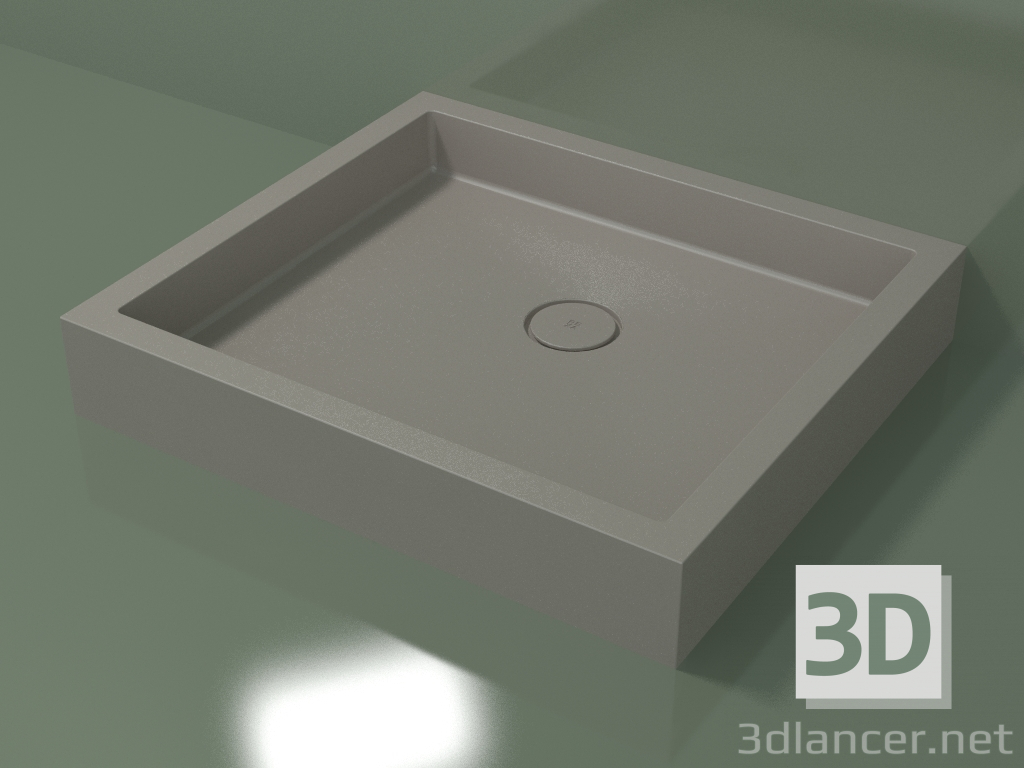Modelo 3d Base de duche Alto (30UA0120, Clay C37, 90x80 cm) - preview