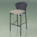 3d model Bar stool 250 (Metal Smoke, Polyurethane Resin Gray, Padded Belt Gray-Blue) - preview