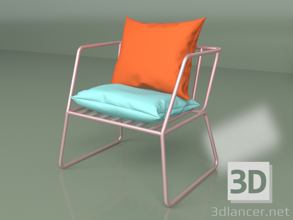 3D Modell Sessel By Varya Schuka (rosa) - Vorschau