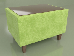 Table basse rectangulaire Cosmo (Velours vert)