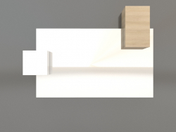 Espejo ZL 07 (817х568, blanco madera, blanco)