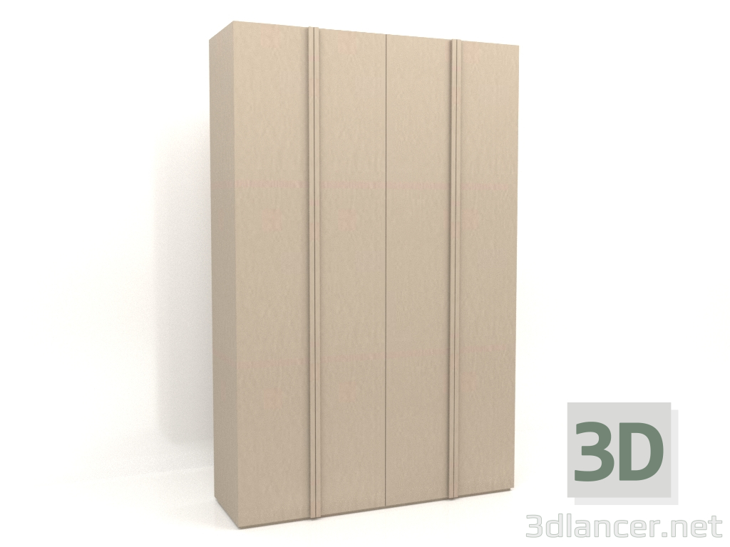 3D Modell Kleiderschrank MW 01 Lack (1800x600x2800, beige) - Vorschau