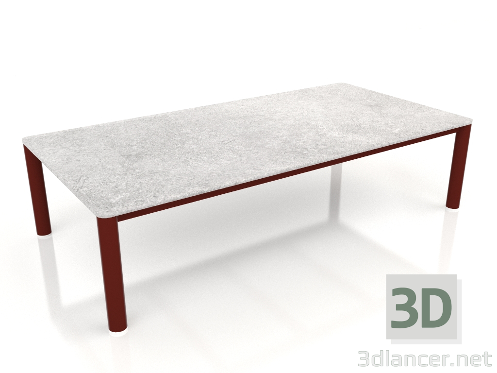 modello 3D Tavolino 70×140 (Rosso vino, DEKTON Kreta) - anteprima