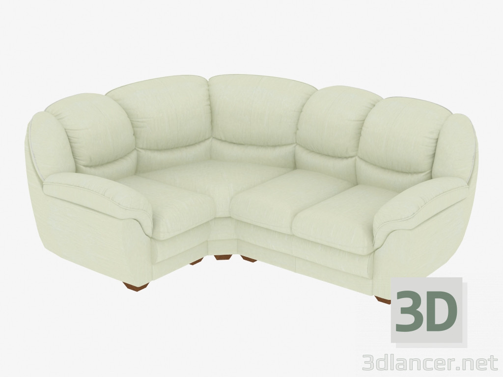 modèle 3D Canapé d'angle (1C2) - preview