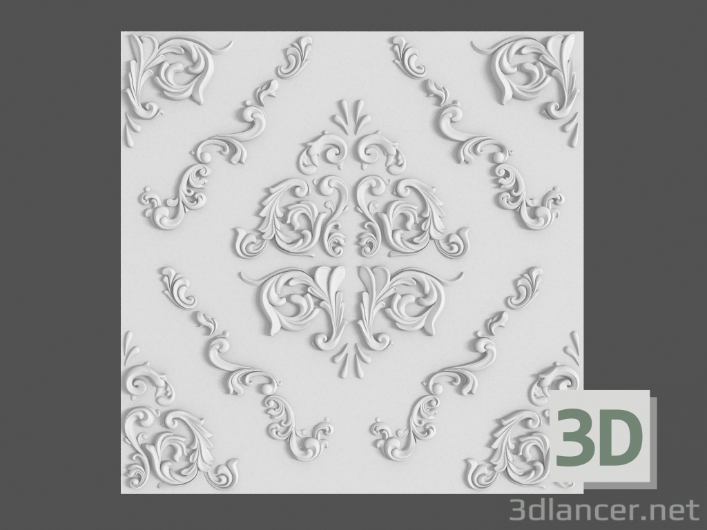 Modelo 3d Painel 3D Versalle - preview