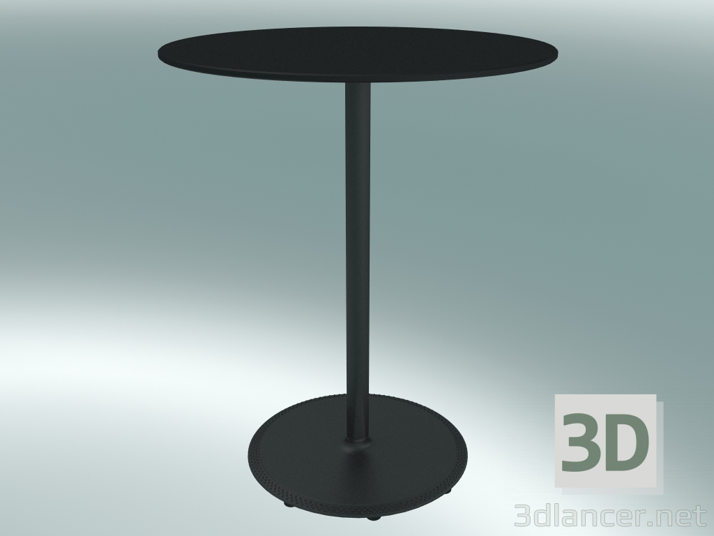 modello 3D Tavolo BON (9380-01 (⌀ 60cm), H 74cm, HPL nero, ghisa nero) - anteprima