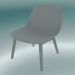 modèle 3D Chaise avec base en bois Fibre (Gris) - preview