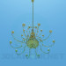 3D Modell Goldene Leuchter mit Kerzen - Vorschau