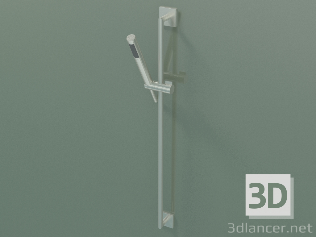 modèle 3D Barre de douche avec flexible de douche, toboggan et douchette (26402980-06) - preview