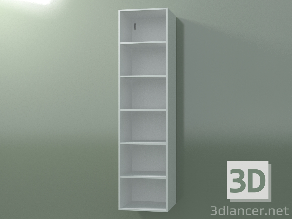 modello 3D Mobile alto Wall (8DUBED01, Glacier White C01, L 36, P 36, H 144 cm) - anteprima