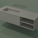 modèle 3D Lavabo avec tiroir et compartiment (06UC824S2, Clay C37, L 144, P 50, H 36 cm) - preview