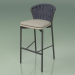 3d model Bar stool 250 (Metal Smoke, Polyurethane Resin Mole, Padded Belt Gray-Blue) - preview