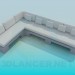 3D modeli Büyük köşe kanepe - önizleme