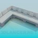 3d model Large corner sofa - preview