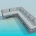 3d model Large corner sofa - preview