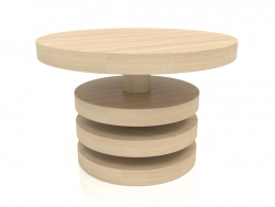 कॉफी टेबल जेटी 04 (डी = 600x400, लकड़ी सफेद)