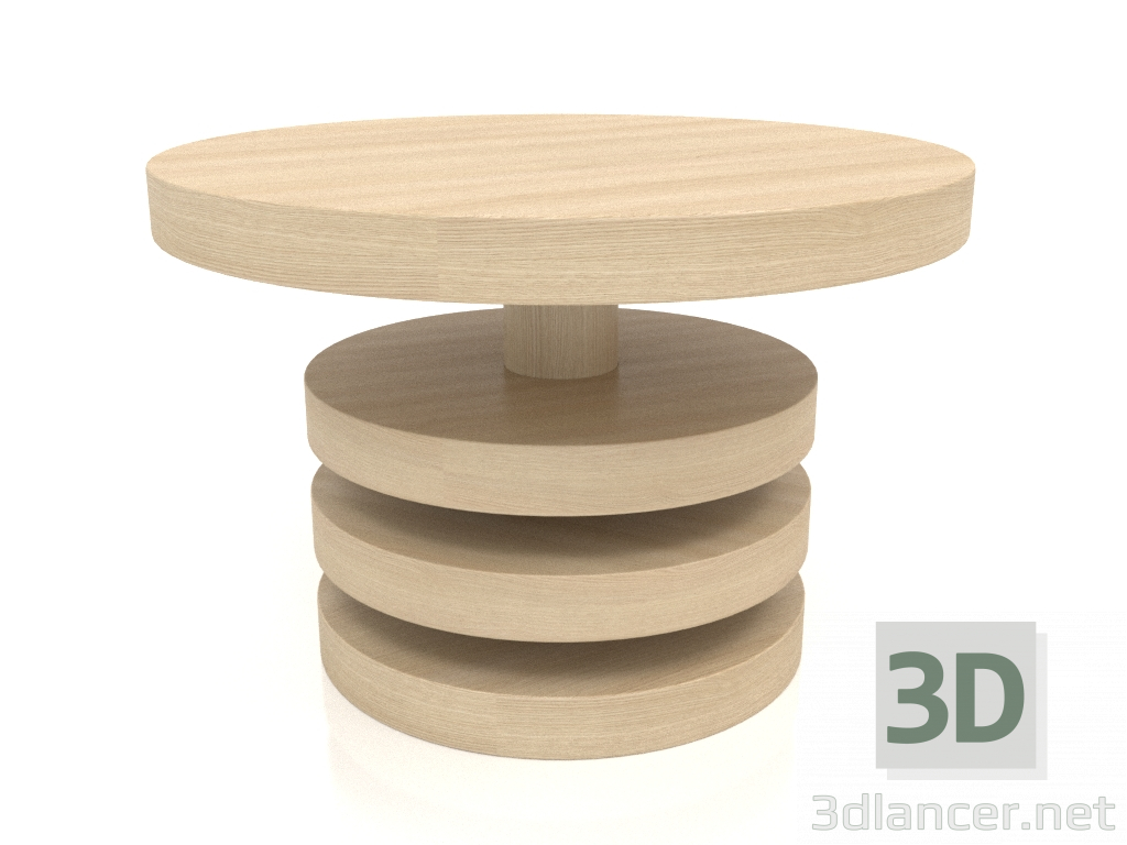 modello 3D Tavolino JT 04 (P=600x400, legno bianco) - anteprima