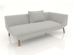 End sofa module 186 with armrest on the right (wooden legs)