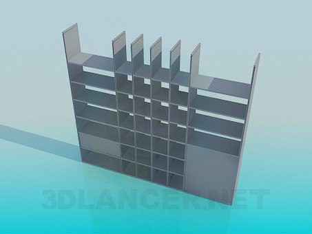 modelo 3D Gabinete con estantes - escuchar modelo 3D Gabinete con estantes - escuchar