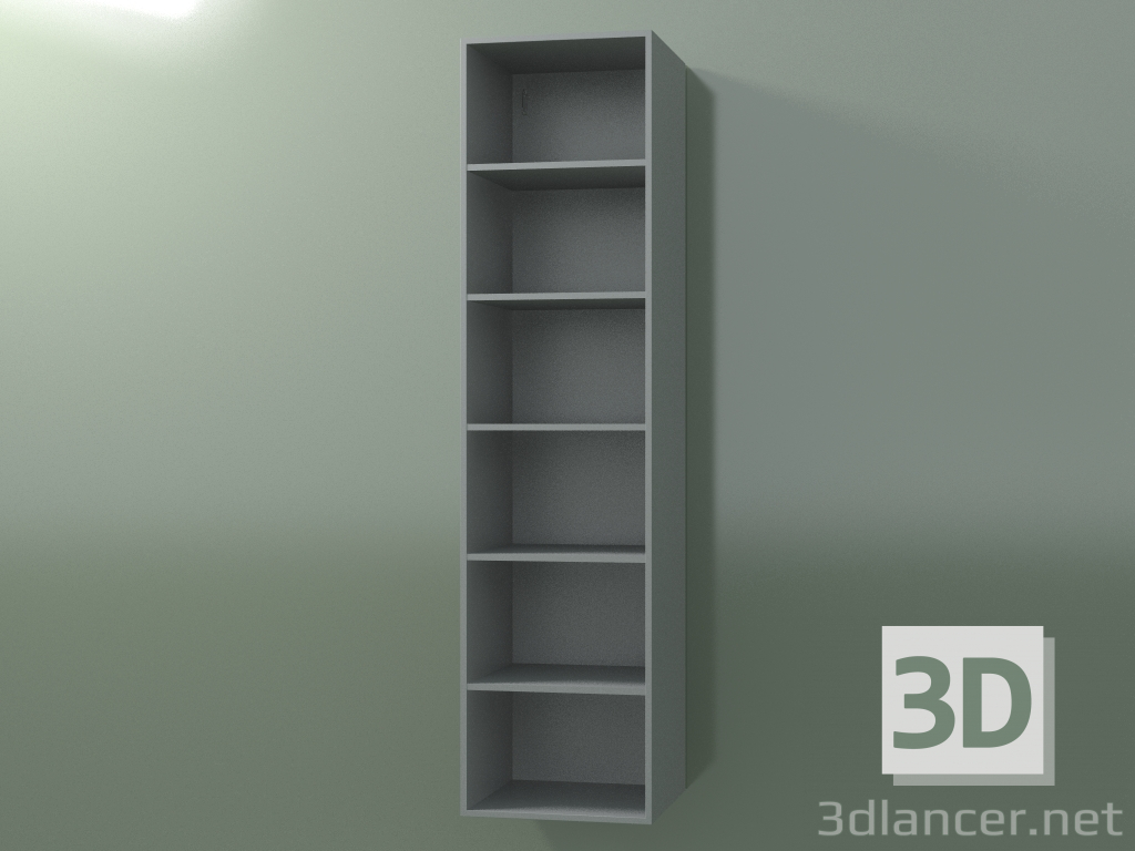 3d model Wall tall cabinet (8DUBED01, Silver Gray C35, L 36, P 36, H 144 cm) - preview