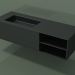 modèle 3D Lavabo avec tiroir et compartiment (06UC824S2, Deep Nocturne C38, L 144, P 50, H 36 cm) - preview