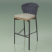 3d model Bar stool 250 (Metal Smoke, Teak, Padded Belt Gray-Blue) - preview