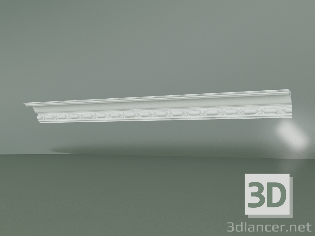modèle 3D Corniche en plâtre avec ornement KV020 - preview