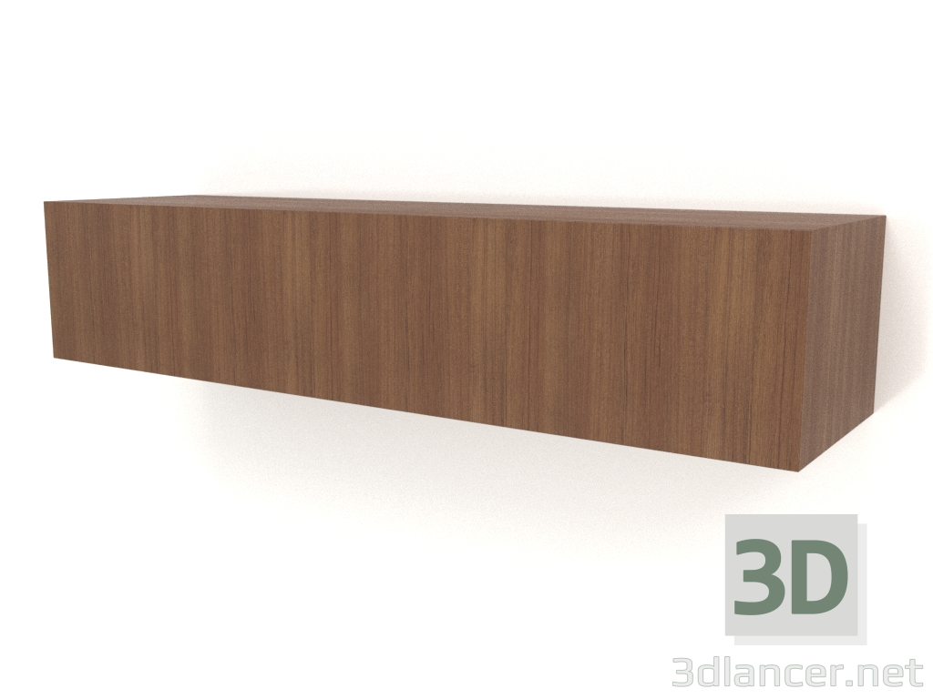 modèle 3D Étagère suspendue ST 06 (1 porte, 1200x315x250, bois brun clair) - preview