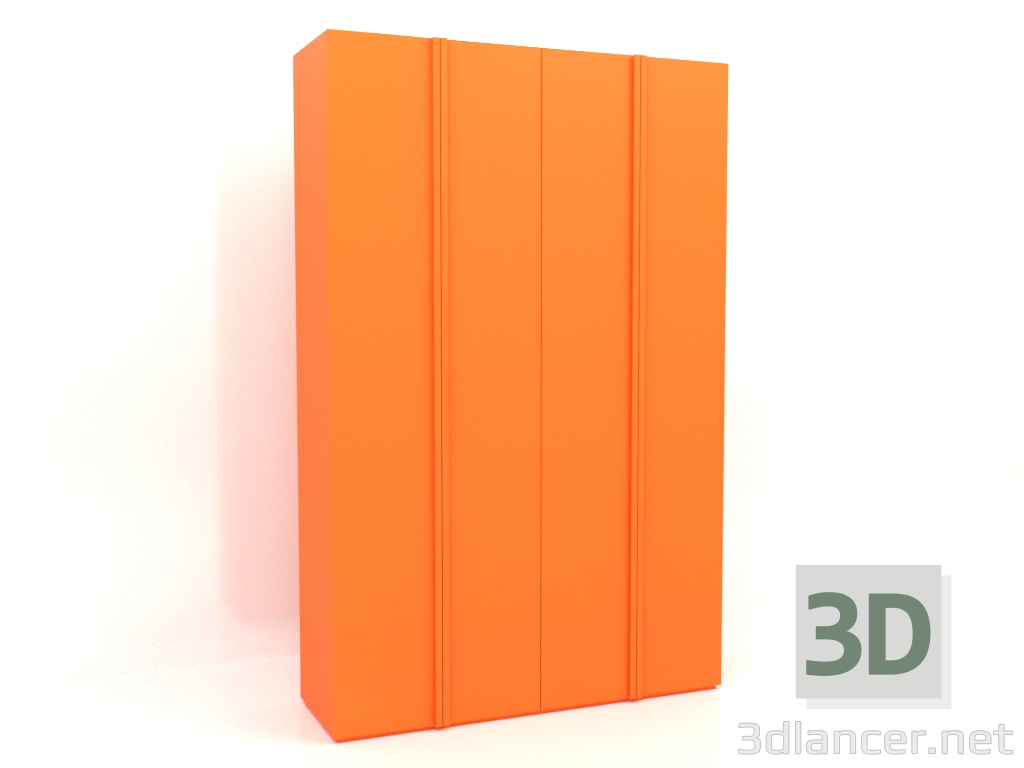 3d model Wardrobe MW 01 paint (1800x600x2800, luminous bright orange) - preview