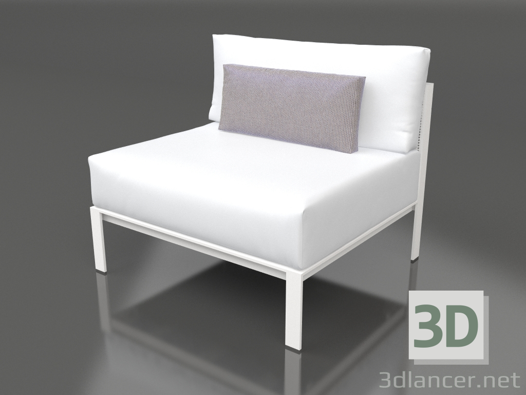 modèle 3D Module canapé, section 3 (Blanc) - preview