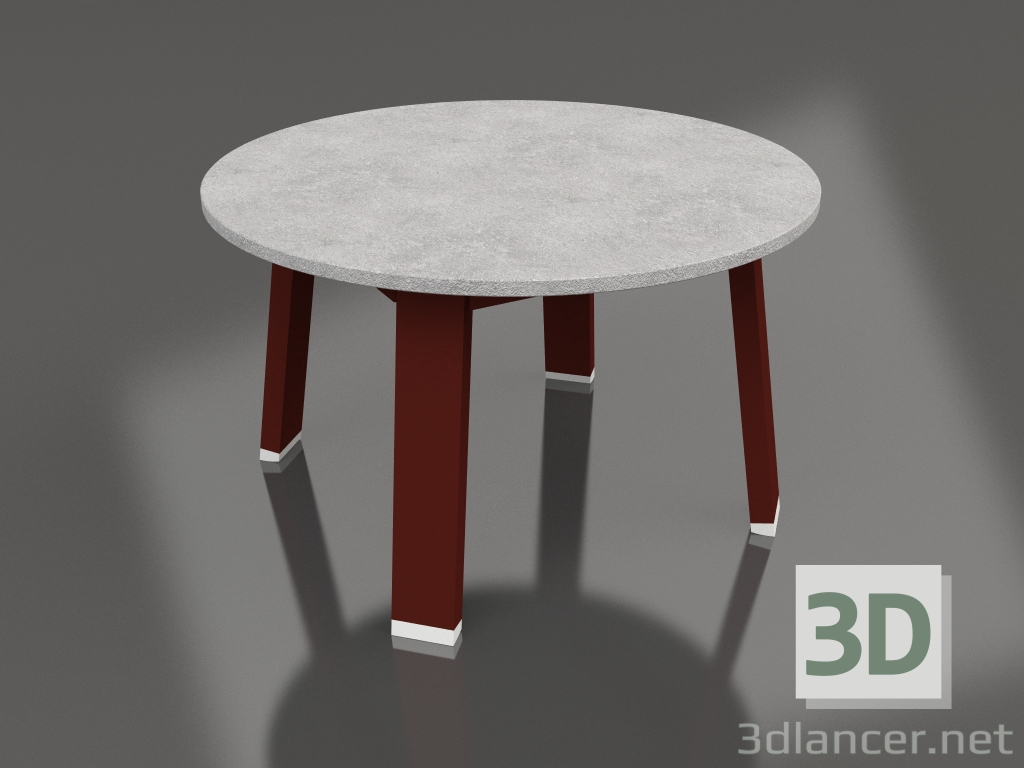 modèle 3D Table d'appoint ronde (Vin rouge, DEKTON) - preview
