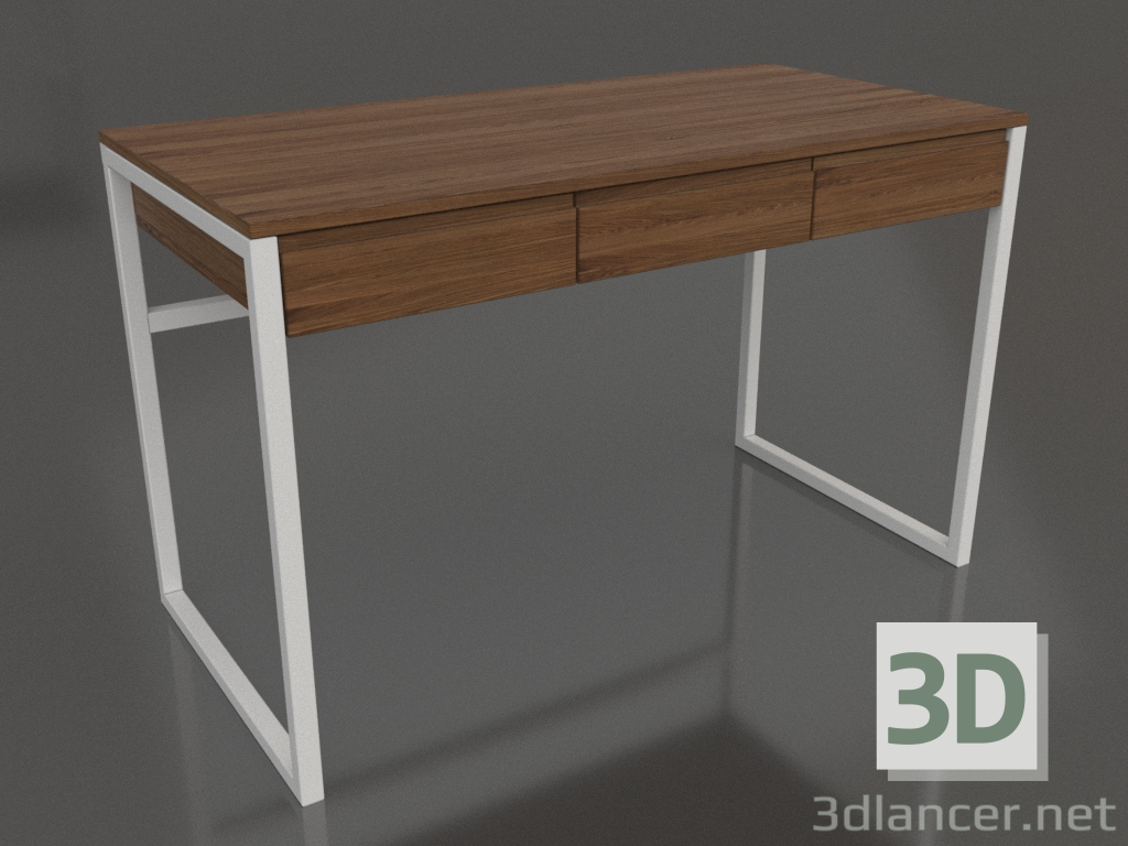 modello 3D Scrivania 1200x600 mm (noce chiaro) - anteprima