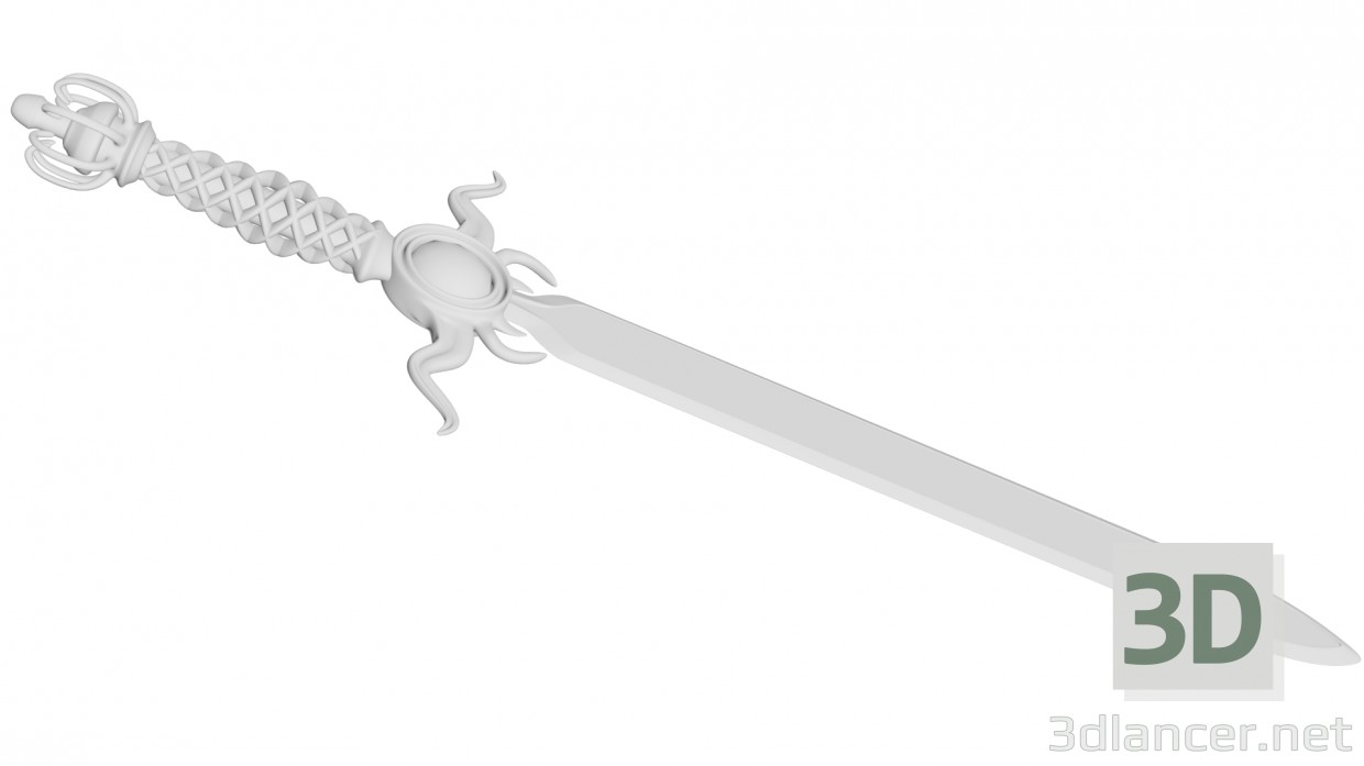 3d model Medieval sword - preview