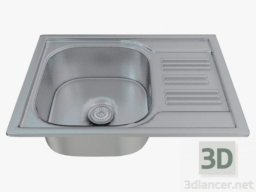 modèle 3D acier de l'évier de cuisine Xylo (ZEX-011A 76738) - preview