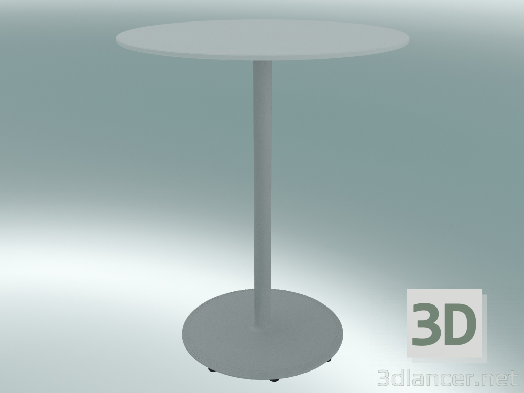 modello 3D Tavolo BON (9380-01 (⌀ 60cm), H 74cm, HPL bianco, ghisa bianco) - anteprima