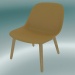 3d model Rest chair with wooden base Fiber (Ocher, Oak) - preview