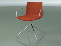 Chair 0470 (swivel, with armrests, with front trim, LU1, PO00104)