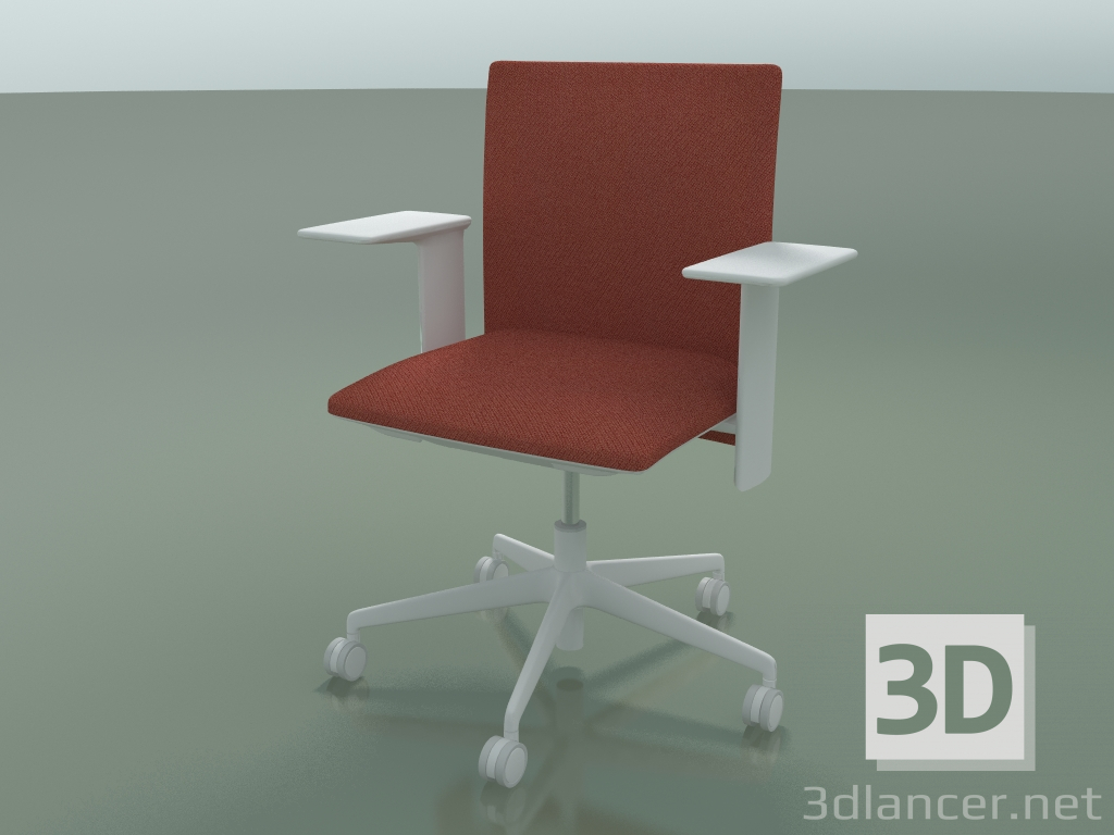 Modelo 3d Cadeira com encosto baixo 6501 (5 rodízios, com estofo removível, apoio de braço 3D ajustável XL, V1 - preview