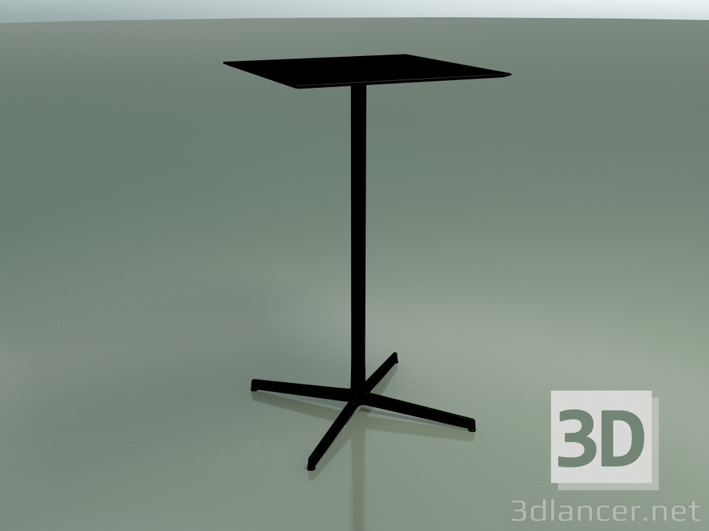 modello 3D Tavolo quadrato 5558 (H 103.5 - 59x59 cm, Nero, V39) - anteprima