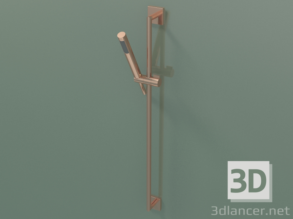 3d model Shower bar with shower hose, slide and hand shower (26 402 980-49) - preview